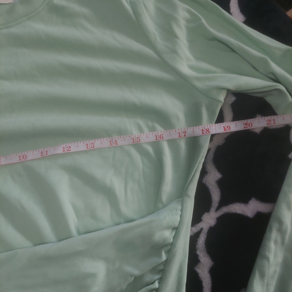 Elegant Mint Green Ruched Dress - Picture 2 of 4